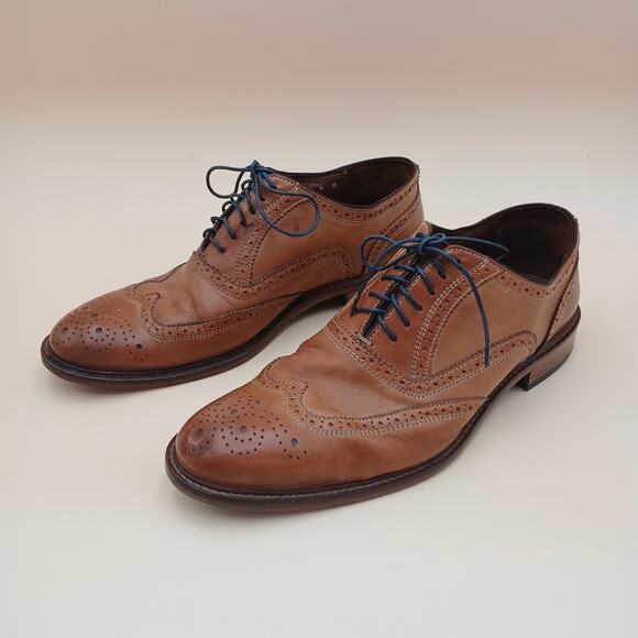 Mercanti Fiorentini Shoes Mens Sz 9 M Brown Oxford Made in Italy Leather 6650 main image 10